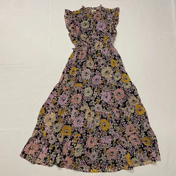 BB Dakota Steve Madden Dark Floral Blossom Dress Small Prairie Whimsical Fairy - Picture 1 of 13